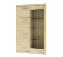Шкаф-витрина для посуды Оскар 1V1D (дуб санремо)