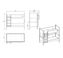 Кровать детская Мавенна (Mavenna), 2-х ярусная MAVN-41