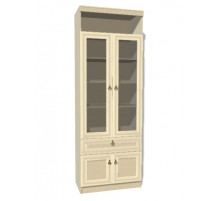 Шкаф витрина комбинированный для гостиной Инна 611 светлый
